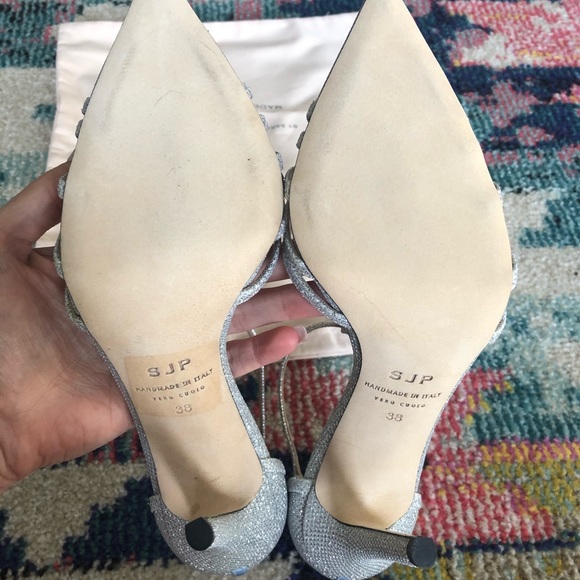 New SJP Carrie T-strap Glitter Pumps - Picture 4 of 5